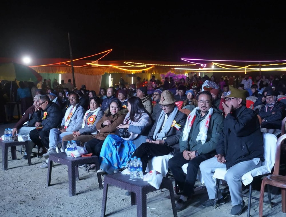 Guests and audience seated at the festival