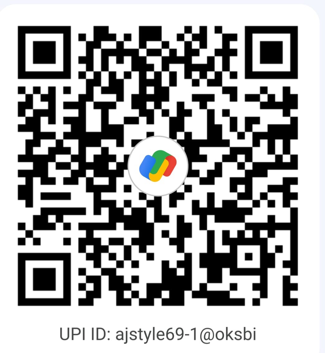 Temporary United Pedong donation UPI QR code